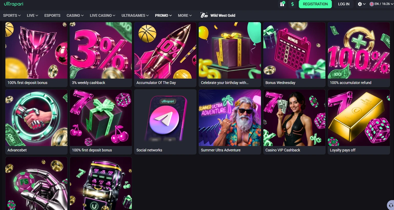 UltraPari bonuses
