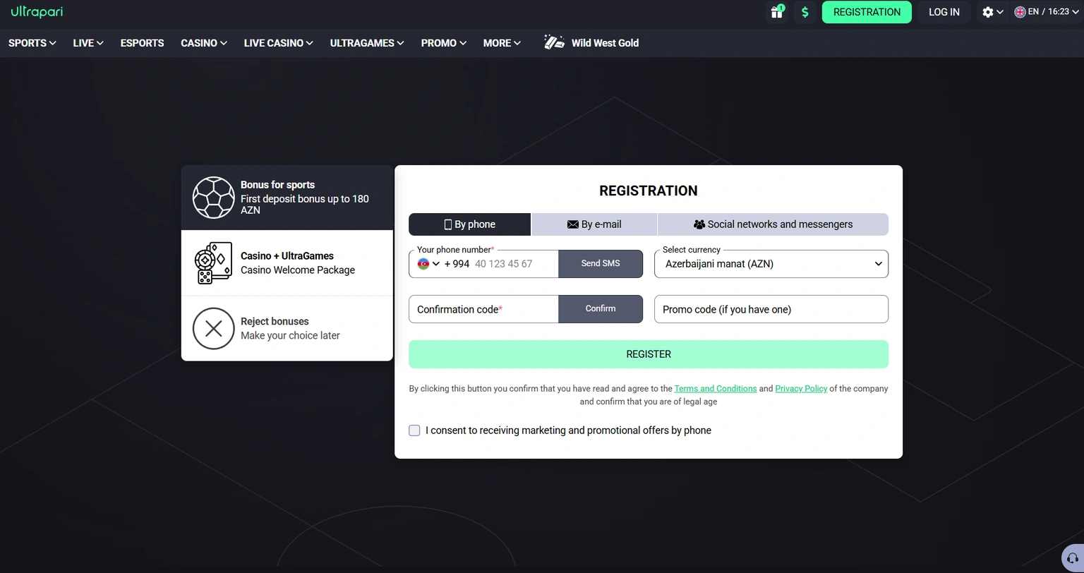 UltraPari registration